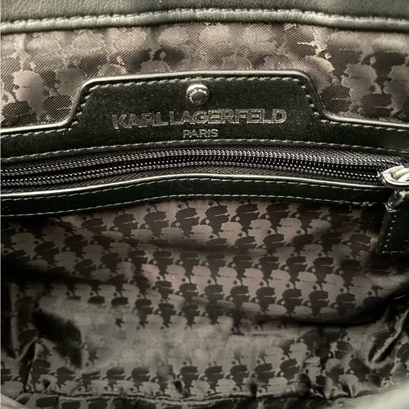 Karl Lagerfeld Black Multicolor Quilted Shoulder Bag - Picture 9 of 11